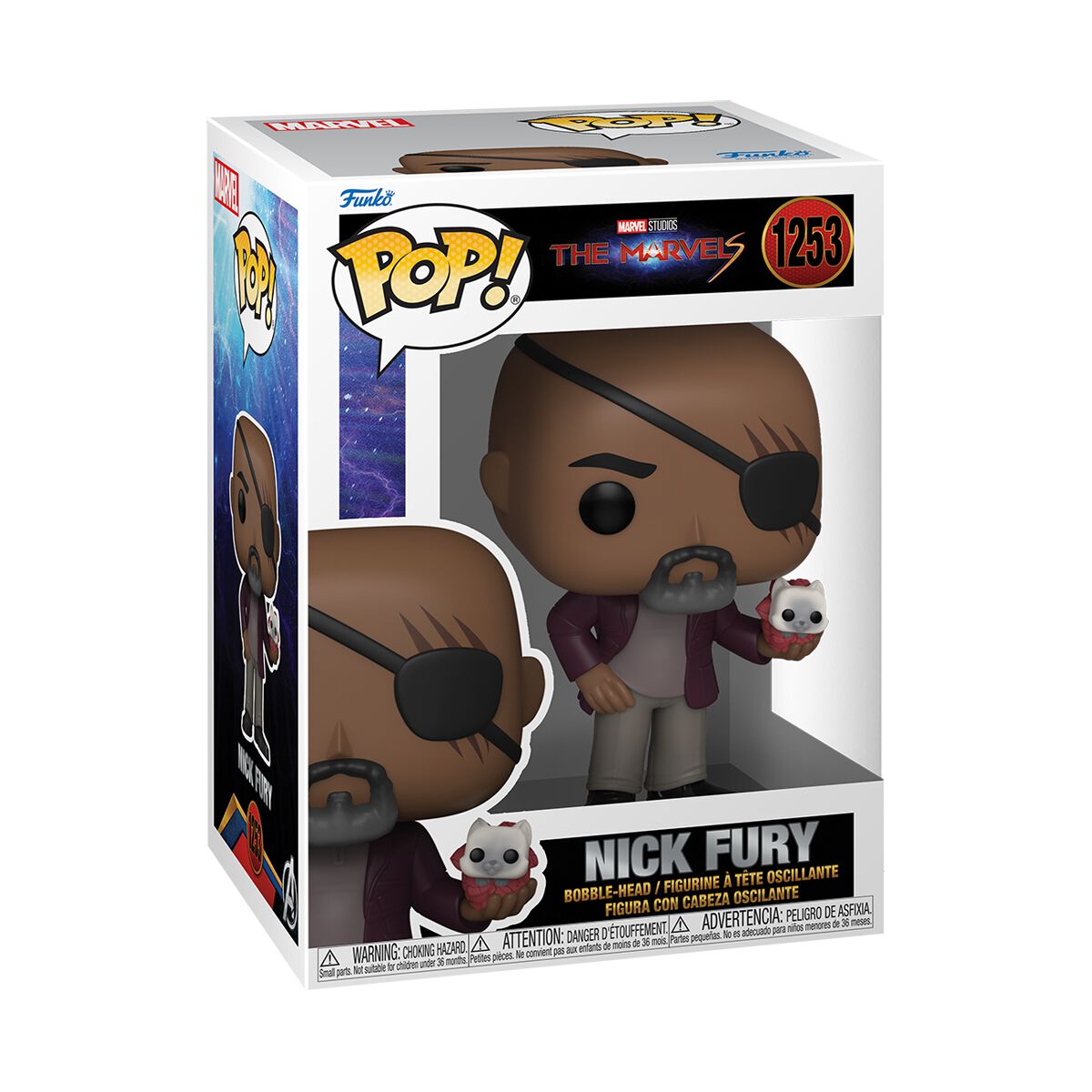 Nick Fury vinyl figurine no. 1253 | The Marvels Funko Pop! | EMP