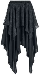 Skirt with Lace, Gothicana by EMP, Gonna al ginocchio